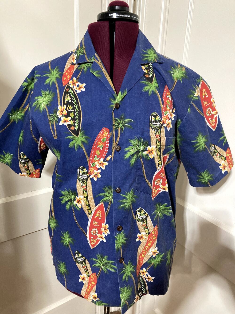 Vintage Orchid Designs Hawaiian Shirt, Men's Size Small